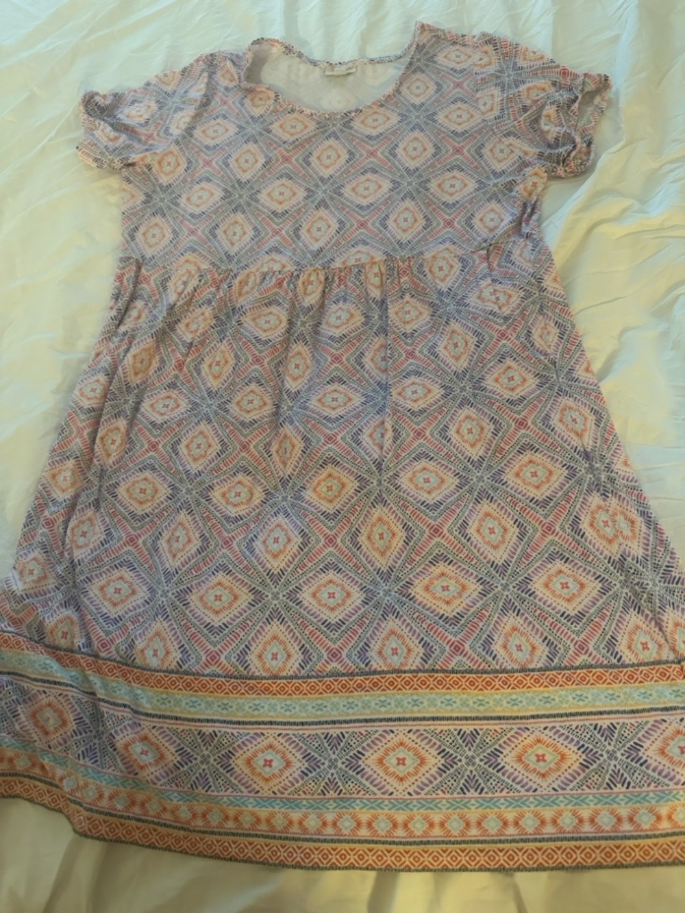 J. Jill Multicolor Geometric Print Midi Dress